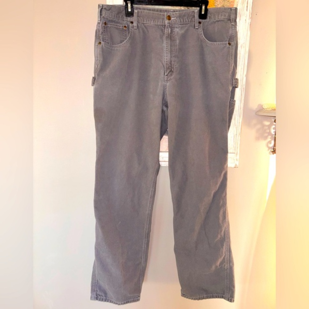 Carhartt B159CHR Loose Original Fit Pants Gray Canvas Carpenter Workwear 40X34